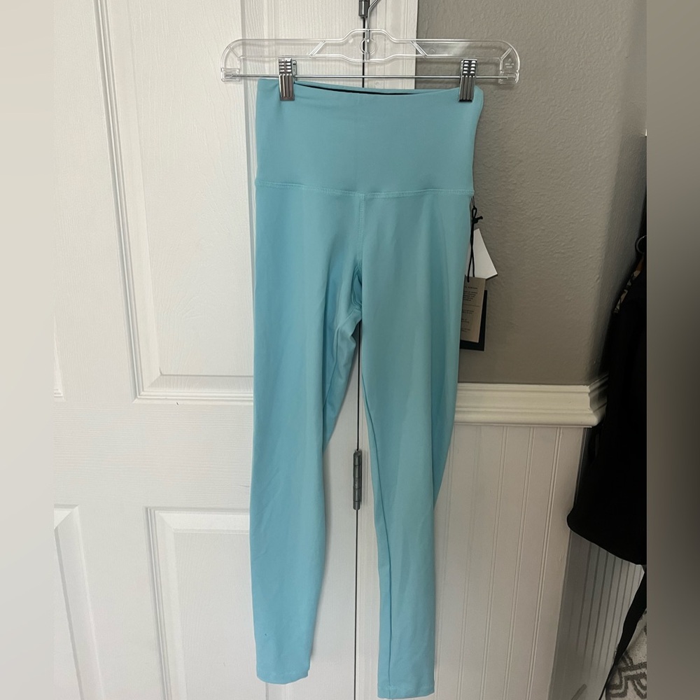 Vibrant blue workout leggings